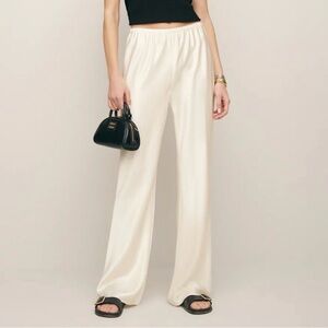 NWT Reformation Gale Satin Mid Rise Bias Pant in Size 0